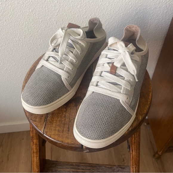 Olukai Womems 9.5 Pehuea Li Gray Canvas Sneakers - Picture 2 of 12